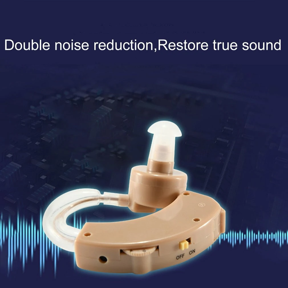 (image for) Portable Ear Mounted Amplifying Sound Amplifier Earphone Loudly Clear Sound Amplifier Single Key Operation For Elder